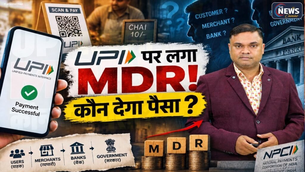 UPI अब फ्री रहेगा या लगेगा चार्ज? ₹2,000 से ऊपर 0.40% MDR का पूरा गणित | The News Canvas |