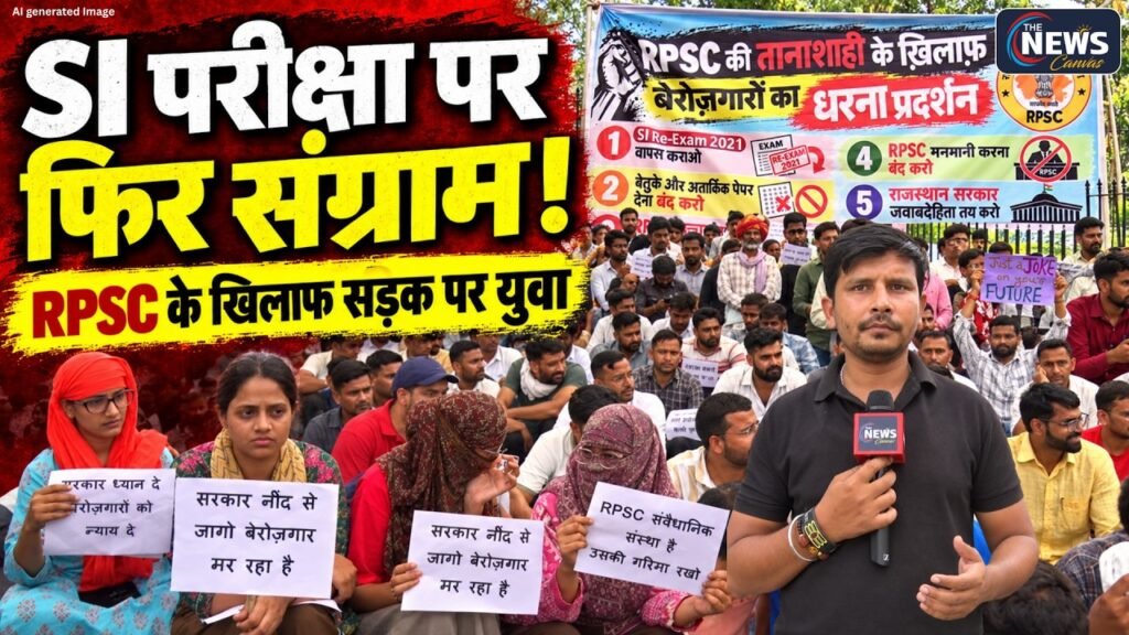 jaipur में RPSC के खिलाफ Youth Protest, SI Re-Exam की मांग को लेकर शहीद स्मारक पर प्रदर्शन | TNC |