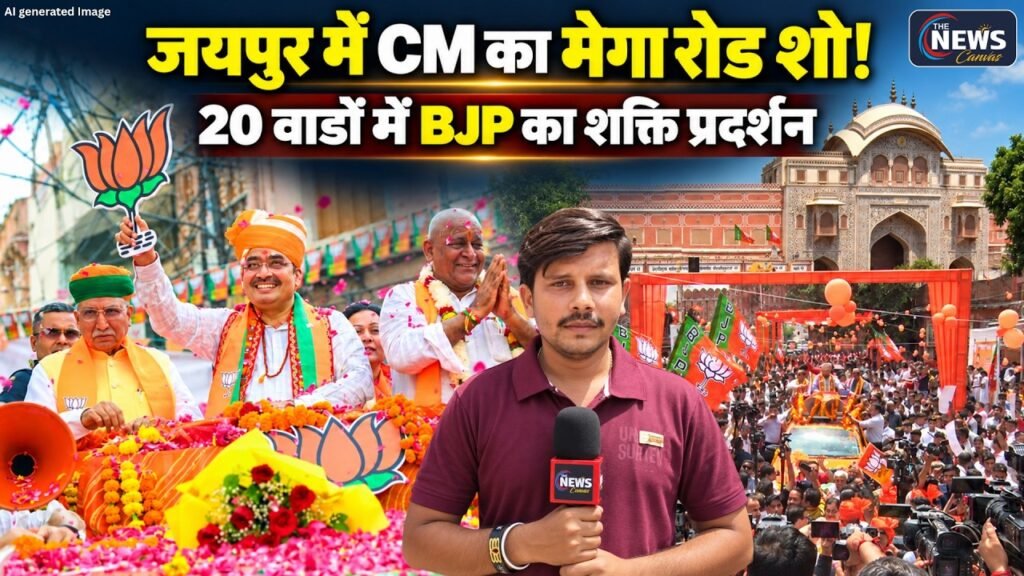 Jaipur में CM Bhajanlal का शक्ति प्रदर्शन, 1 KM Road Show से 20 वार्डों में BJP का प्रचार | TNC |