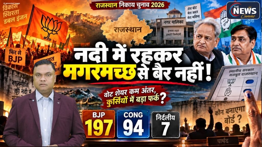 Rajasthan Nikay Chunav 2026: वोट में मामूली अंतर, फिर BJP ने 197 निकायों में कैसे बनाई सरकार ? TNC |