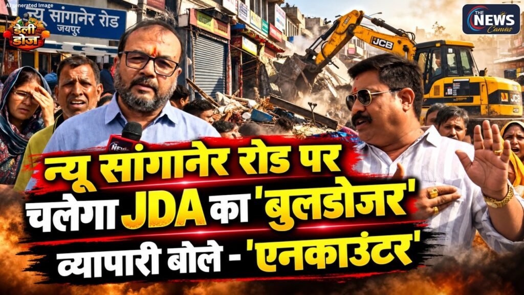 जयपुर में JDA की कार्रवाई पर बवाल | न्यू सांगानेर रोड चौड़ीकरण का भारी विरोध | Bulldozer | TNC |