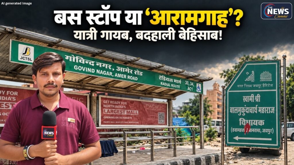 Jaipur Amer Road: गोविंद मार्ग Bus Stop बदहाल, बसें नदारद; कचरे और अव्यवस्था ने खोली व्यवस्था की पोल