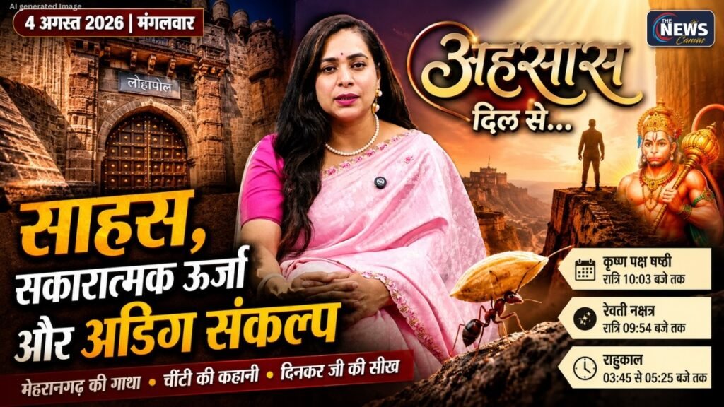 'अहसास' - दिल से... | 4 August 2026 | Tuesday | ''साहस, सकारात्मक ऊर्जा और अडिग संकल्प' | TNC