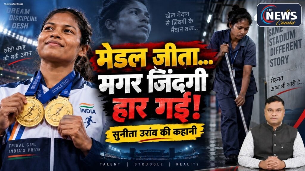 Jharkhand की Gold Medalist Sunita Oraon का VIDEO Viral, खेल के बाद जिंदगी की जंग | The News Canvas |