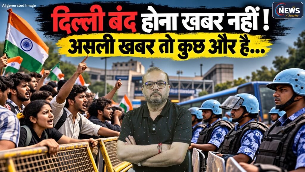 Delhi बंद नहीं, असली खबर कुछ और! पहले विपक्ष का Bharat Bandh, अब सरकारी पाबंदियां क्यों? CJP Protest