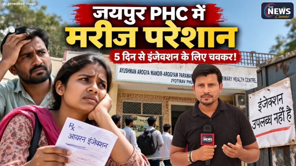 Jaipur PHC News: 5 दिन से इंजेक्शन के लिए चक्कर लगाने का आरोप, स्टाफ पर सवाल | TNC |