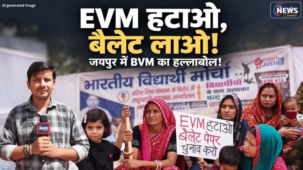 Jaipur में BVM का बड़ा आंदोलन! EVM हटाकर बैलेट Paper से chunav कराने की मांग | TNC |