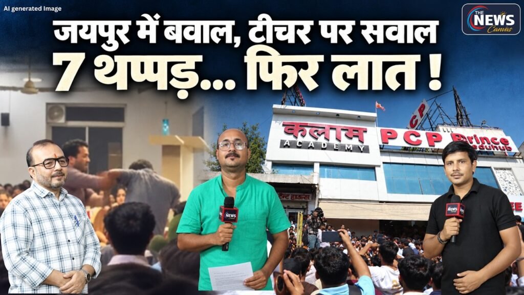 Jaipur Kalam Academy: छात्र को थप्पड़ और लात मारने का Video Viral, प्रदर्शन के बाद शिक्षक निष्कासित
