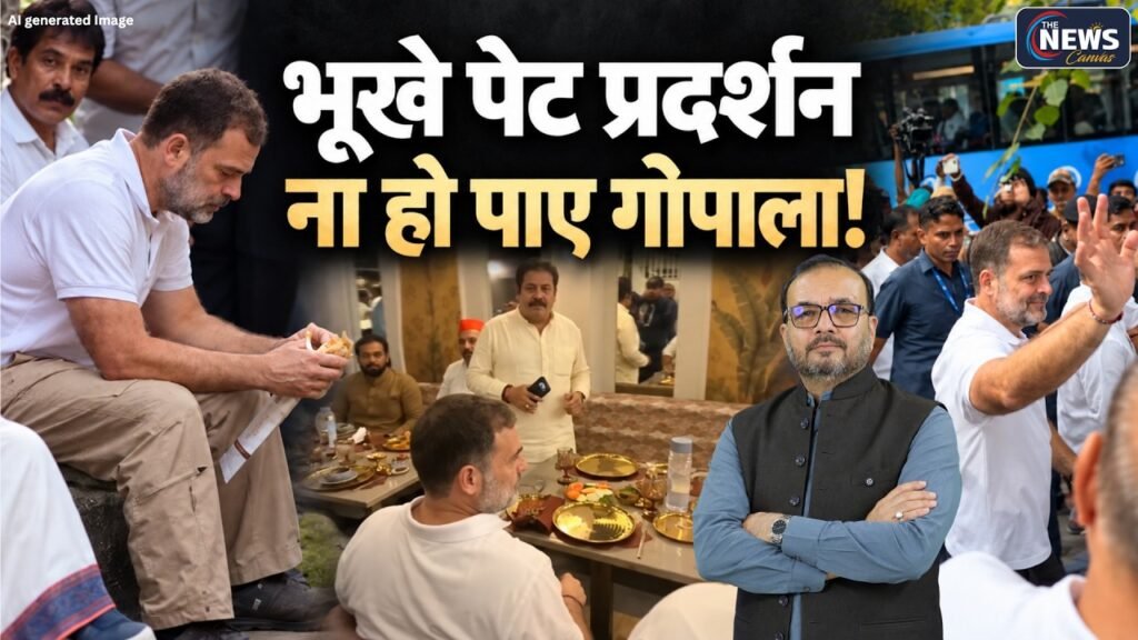 Rahul Gandhi Lunch Politics: पहले लंच, फिर प्रदर्शन! कांग्रेस के आंदोलन पर उठे सवाल | Protest | TNC