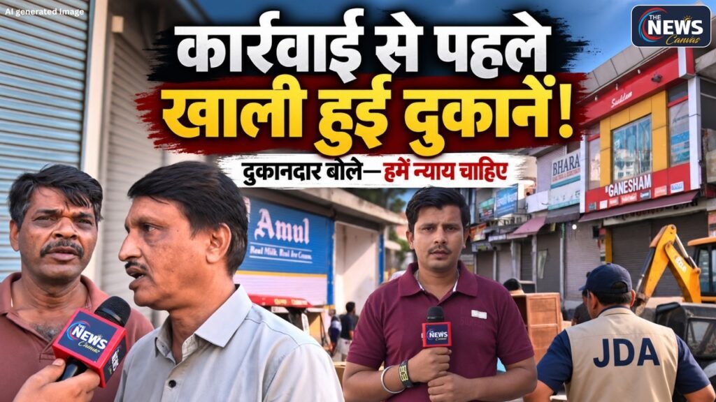 JDA Action से पहले New Sanganer Road पर दुकानदारों ने खाली की दुकानें, न्याय की मांग | Jaipur News